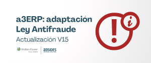 a3erp adaptación Ley Antifraude. Actualización V15